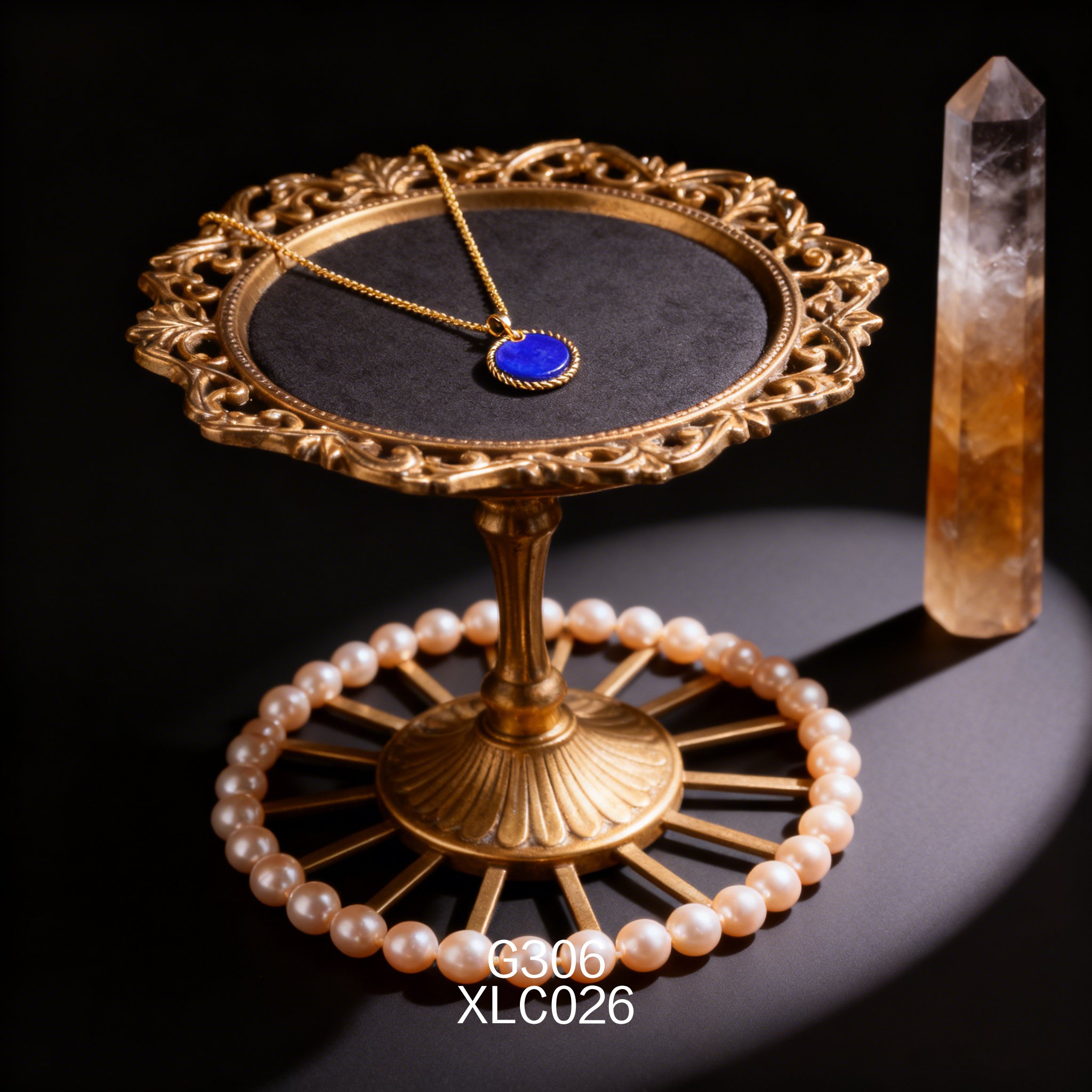 电镀黄金 13mm 圆形小众青金项链