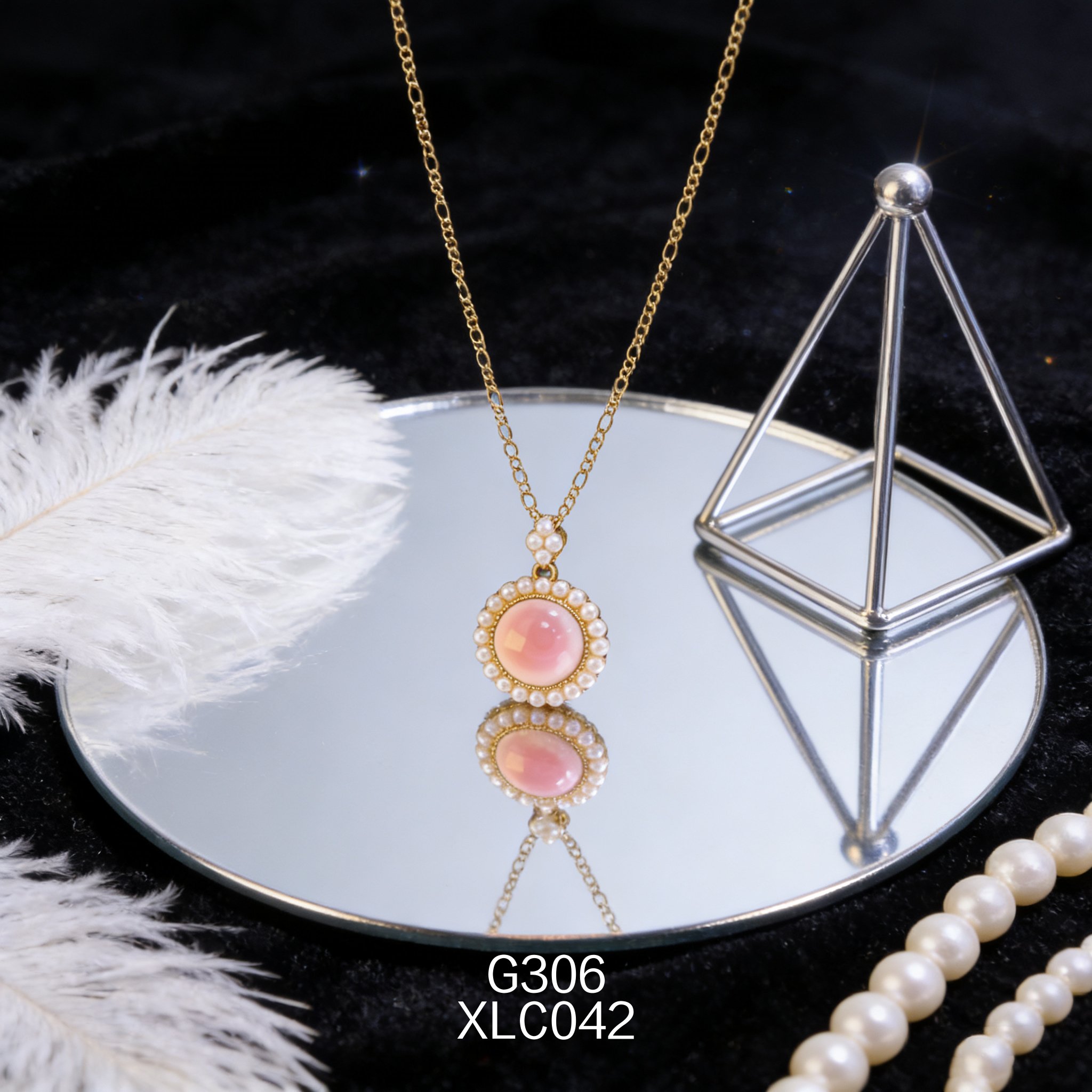 Collana placcata oro con Perla e Abalone 16mm