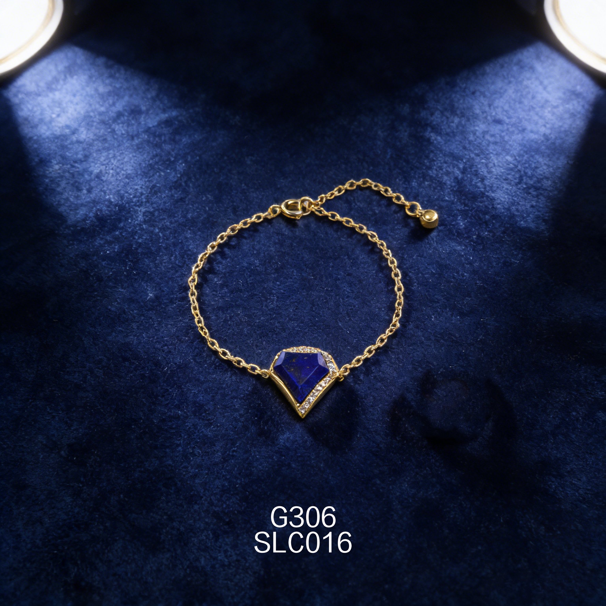 电镀黄金锆石 13mm 青金手链